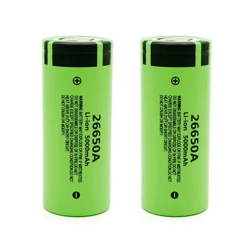 GTF Original 3.7V 5000mAh Battery For Panasonic 26650A High Capacity 26650 Li-ion Rechargeable Batteries for LED flashlight