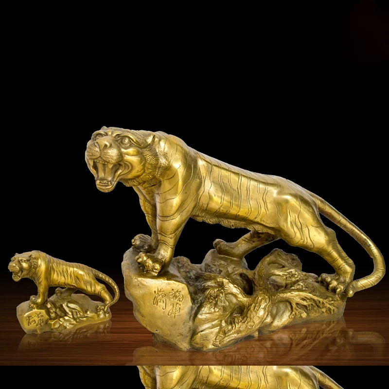 Chinese Handmade Tiger Collectible statue Figurine Sculpturein