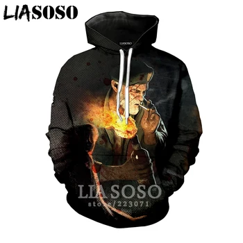 

LIASOSO 2019 Winter New Men Women Fashion Sweatshirt 3D Print Video Game Left 4 Dead Hoodie Long Sleeve Hip Hop Pullover B187-14
