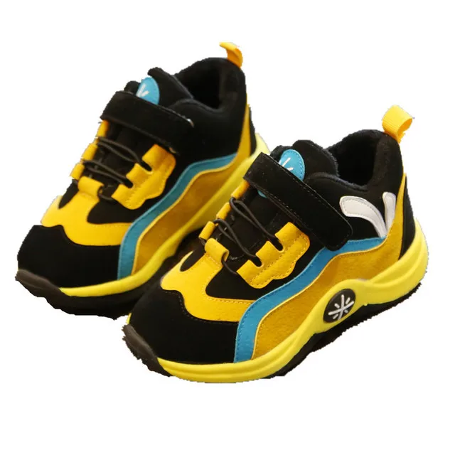 

Plus Velvet Children Shoes Boy Sneakers Girls Sport Shoes Size 27-37 Child Leisure Trainers Casual Breathable Kids Running Shoes