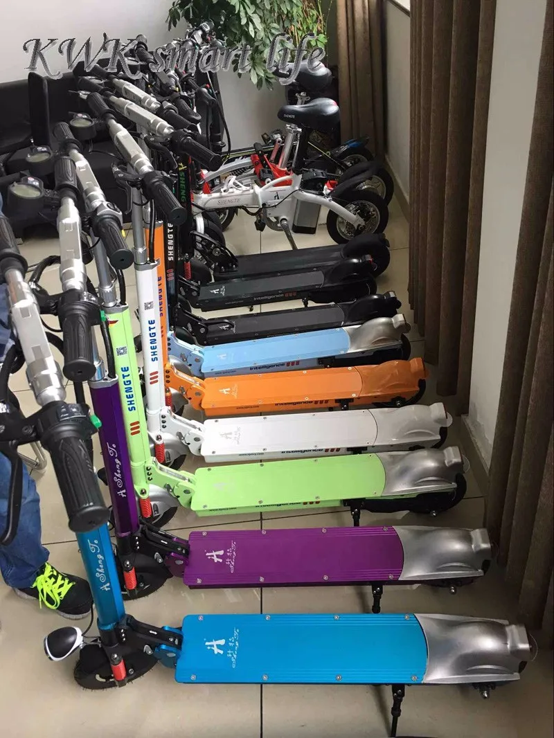 Perfect 2017 Shengte 36V 21A Two Wheel Electric Scooter colorful long mileage E-Scooter 6