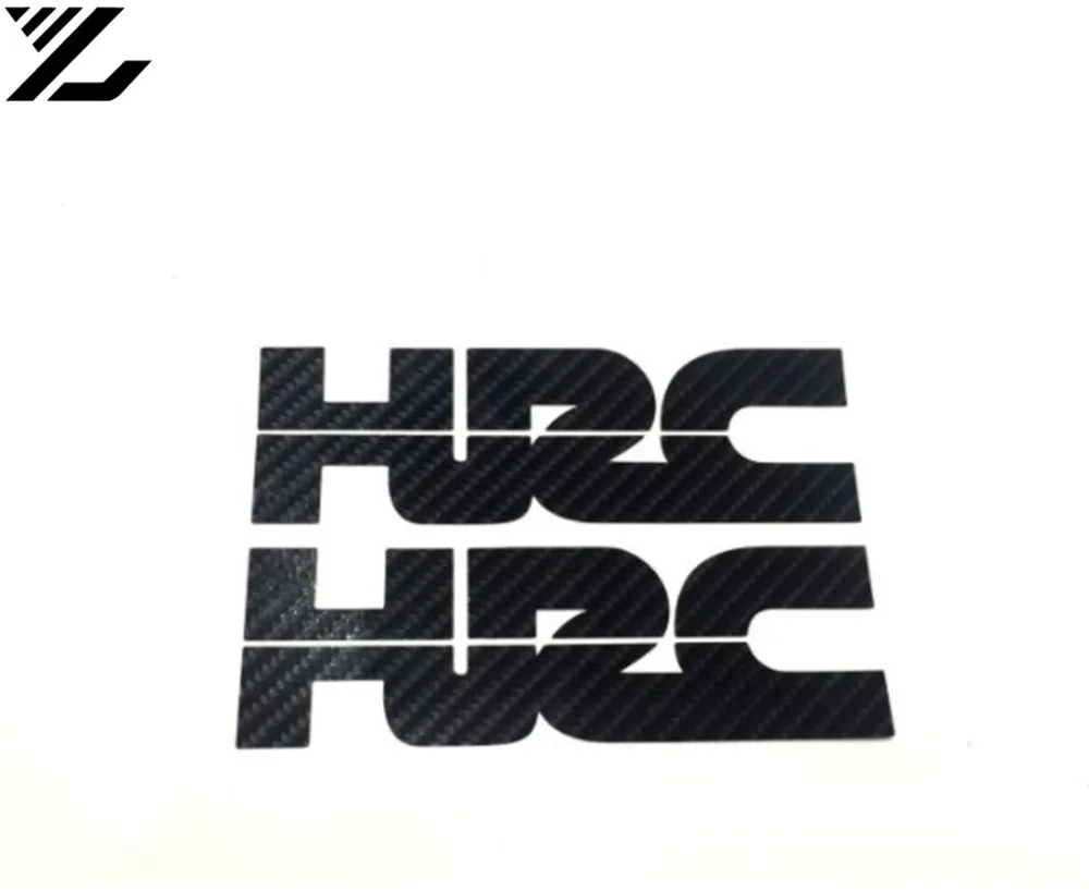 

For Honda CBR1000RR CBR600RR 250R 600F HRC DIY 12.5cm*4cm Motorcycle Sticker Black 5D Carbon Fiber stickers and decals MOTO GP