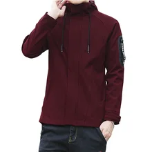 2017 Autumn New Men Brand Jacket Coat Men Fashion Thin Windbreaker Jacket Zipper Coats Outwear Hooded Men Jacket Clothing