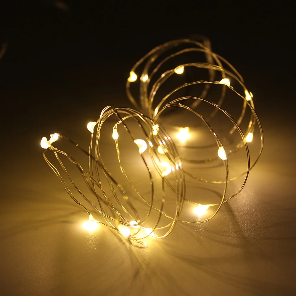 New 2M 5M 10M Copper Silver Wire LED String lights Waterproof Holiday lighting For Fairy Christmas Tree Wedding Party Decoration New 2M 5M 10M Copper Silver Wire LED String lights Waterproof Holiday lighting For Fairy Christmas Tree Wedding Party Decoration
