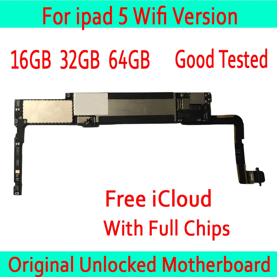 Материнская плата для ipad 5 100% оригинальная разблокированная Wi-Fi с системой IOS