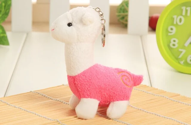 Rose Color Super Cute Australia Animal Alpaca 12CM Key Chain DOLL TOY Stuffed