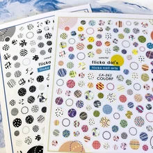 Новинка CA sereis CA-265-266 круг 3d наклейки для ногтей штамповка экспорт из Японии Дизайн Стразы украшения