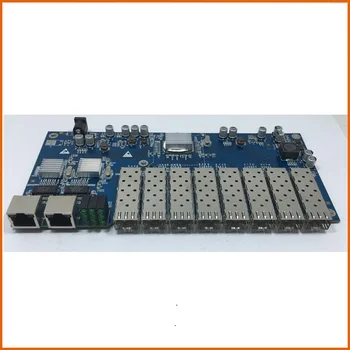 Billig Freies Verschiffen, 8 Teile/los, PCBA Schalter Bord, 8-Port Gigaibt SFP Port, Mit 2 Port 10/100/100 0 M RJ45 Ethernet Ports, Verwendet Für FTTH