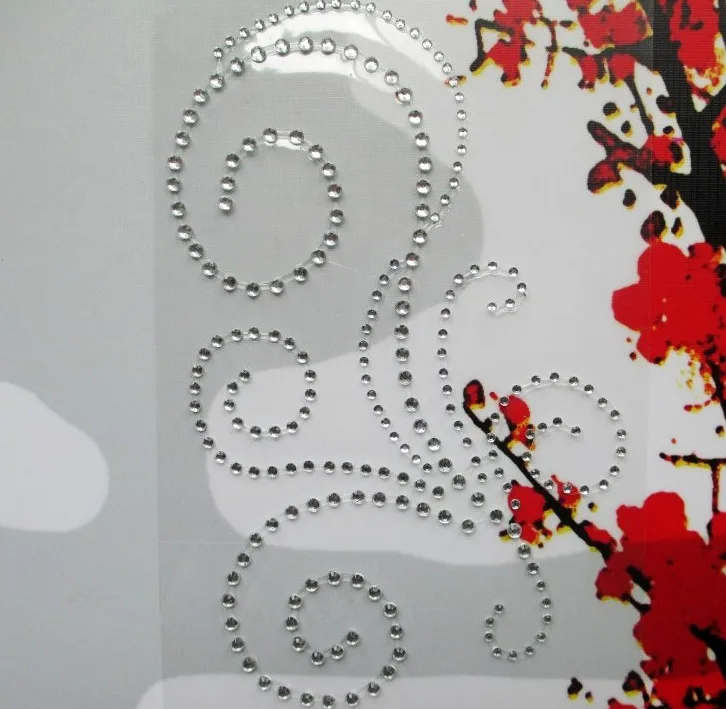 Wholesale Self adhesive Rhinestone Flowers Stickers Notebook Decorative