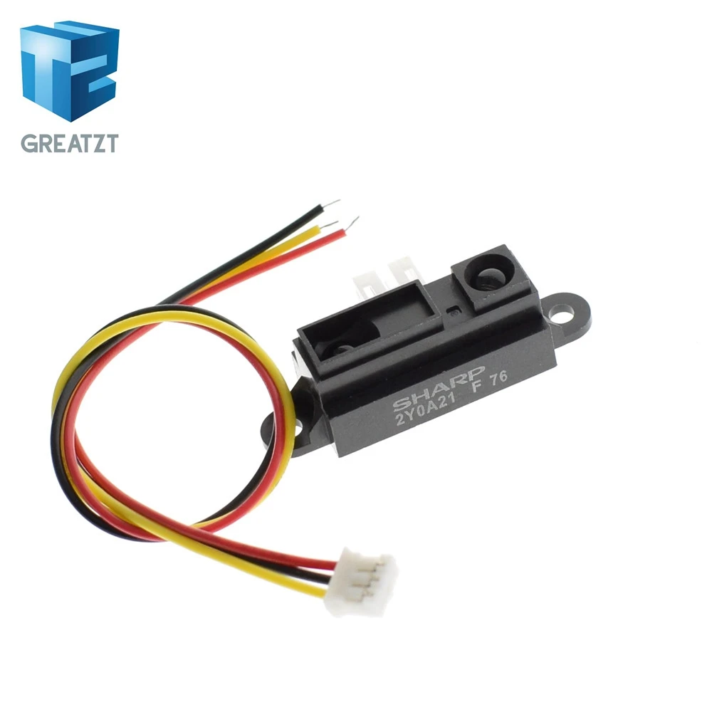 

GP2Y0A21YK0F 100% NEW 2Y0A21 10-80cm Infrared distance sensor INCLUDING WIRE