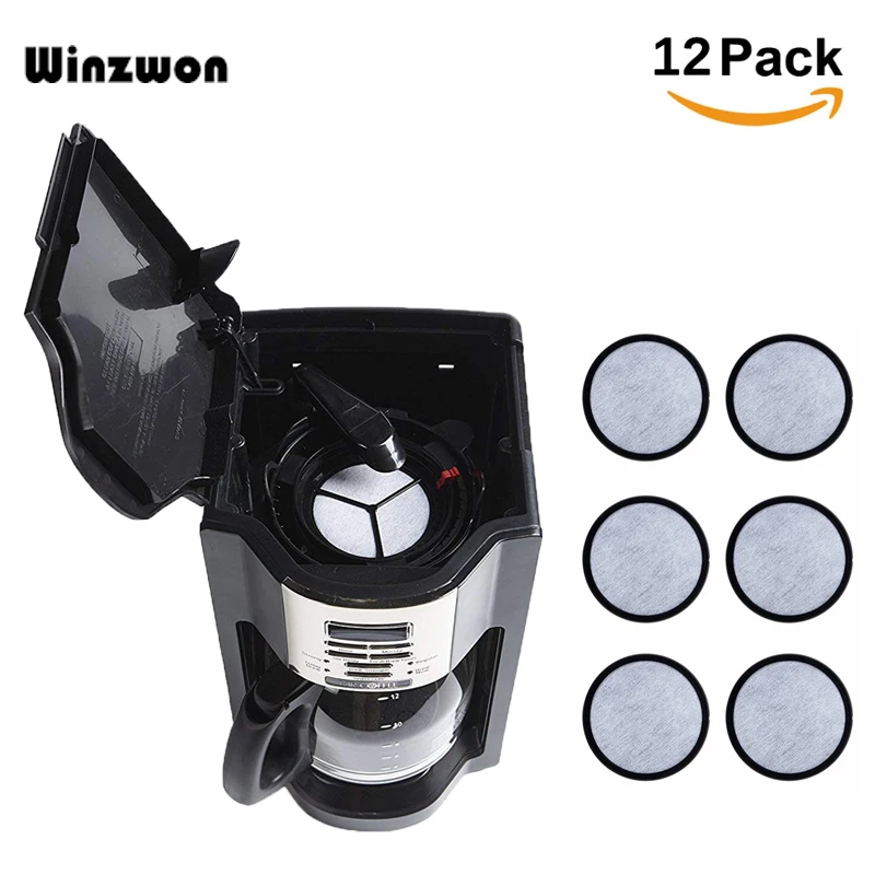 12 قطعة/الوحدة الفحم المياه مرشحات مرشحات القهوة يستبدل الكربون النشط الشوائب للسيد القهوة آلات Coffeeware