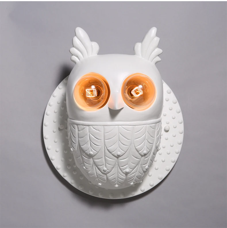 

Nordic Style Wall Light Creative Personality Gypsum Wall Lights Owl Modelling Wall Lamp Studio Concept Decoration Wall Lamps