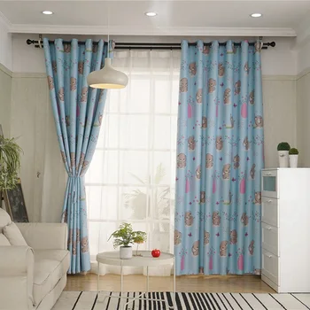 

Blackout Printed Small Elephant Curtains For Window Treatment Home Children Bedroom Living Room Household Item