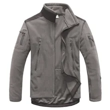 Military men Fleece tactical Jacket winter outdoor Thermal Stitch coat male Solid color breathable Mountaineering Riding outwear