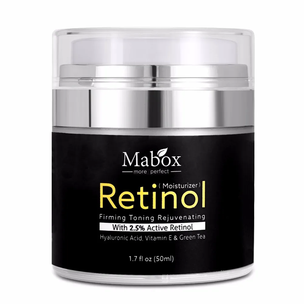 Mabox 50 мл Retinol 2.5% увлажнитель для лица крем с гиалуроновой кислотой антивозрастной разглаживает морщины Витамин Е коллаген разглаживающий отбеливающий крем