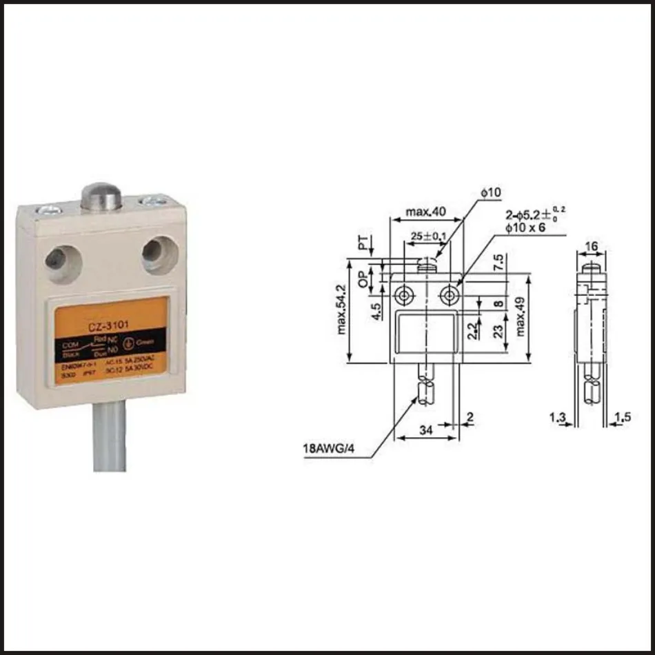 Switch travel limit switch 15A Electrical Safety Key ...