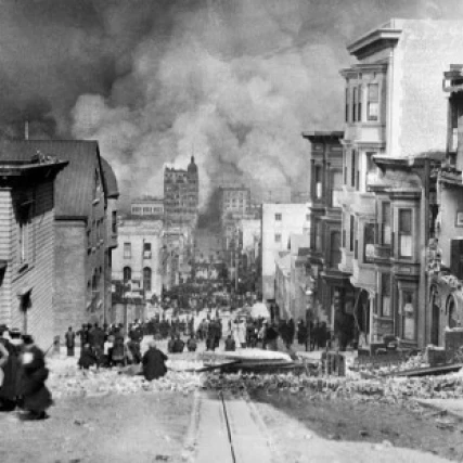 Earthquake Aftermath   San Francisco  California  USA Poster Print (24 x 36)