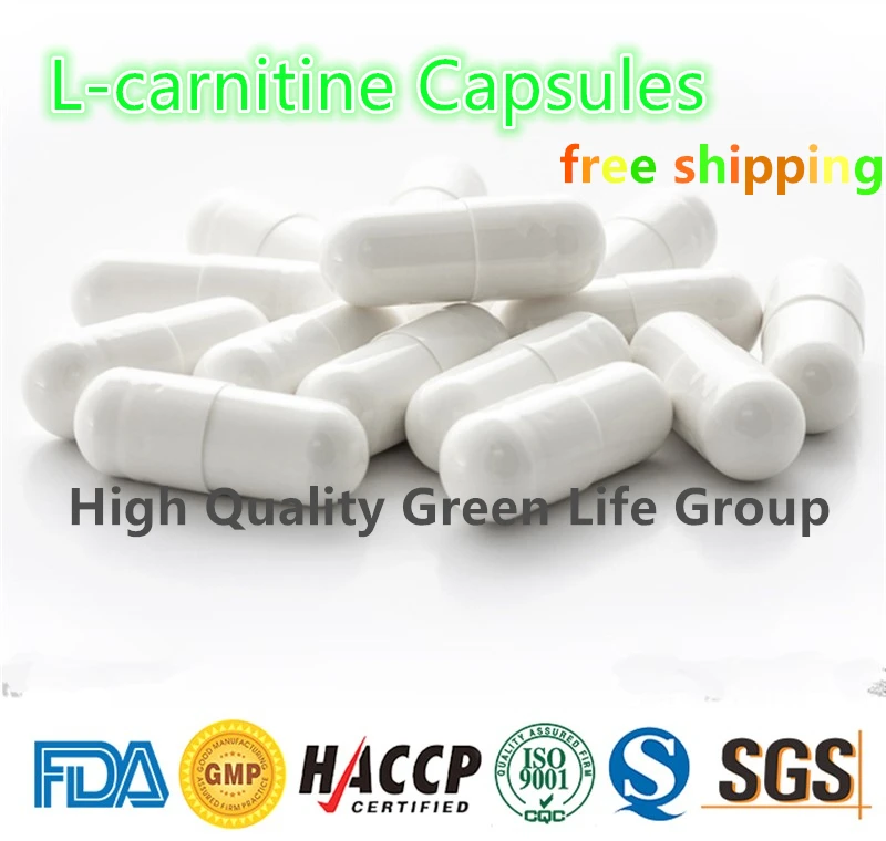 GMP Certified 1000pcs L carnitine Capsules 99% Diet Pills Fat Burner DietWeight Loss Detox Slim Free shipping