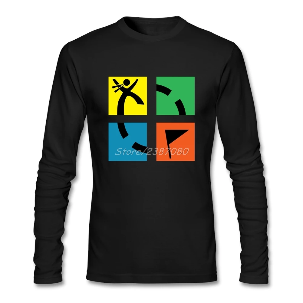 Новая футболка для геокшинга pp мужские футболки модные хлопок с длинным рукавом на заказ Мужская футболка для геокшинга - Цвет: Черный