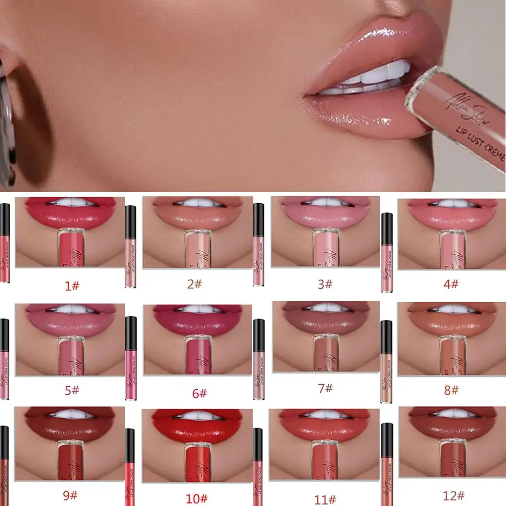 

40# 3.8ml Women Long Lasting Creamy Lipstick Waterproof Non-sticky Beauty Party Lip Cosmetics Lipstick