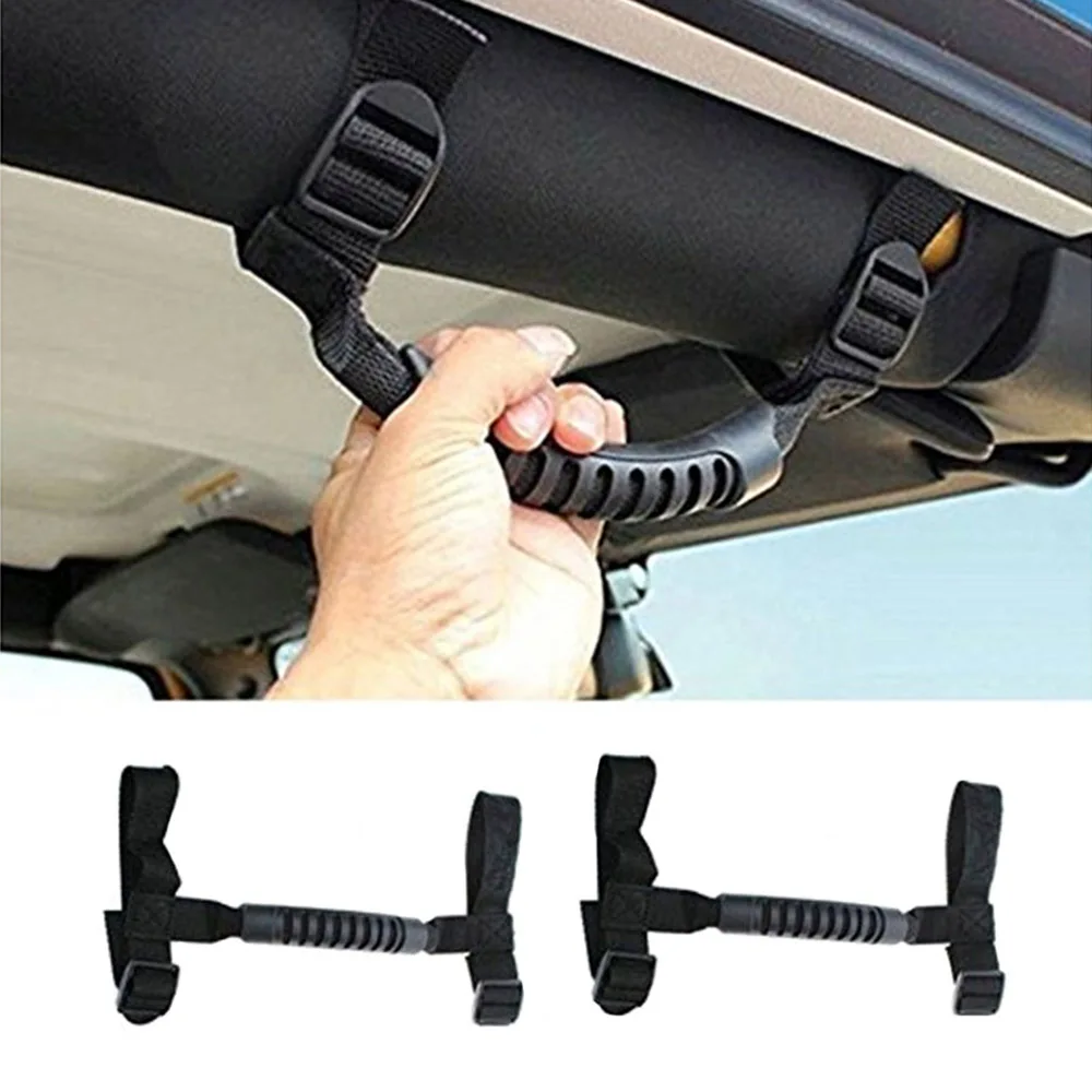 

4PCs Car Door Handlebar Grab Handles Grip Bar Pulling Tab For Jeep Wrangler YJ TJ JK JKU Sports Sahara Freedom Rubicon