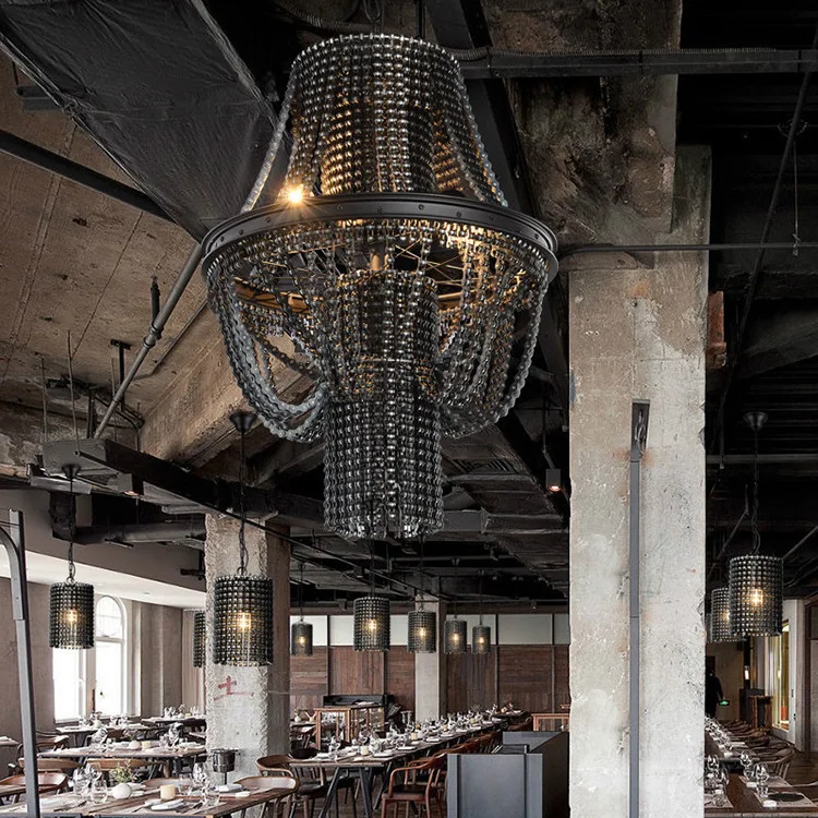 Люстра велосипедная из тяжелого металла в стиле ретро|light fixtures|chandelier creativeindustrial