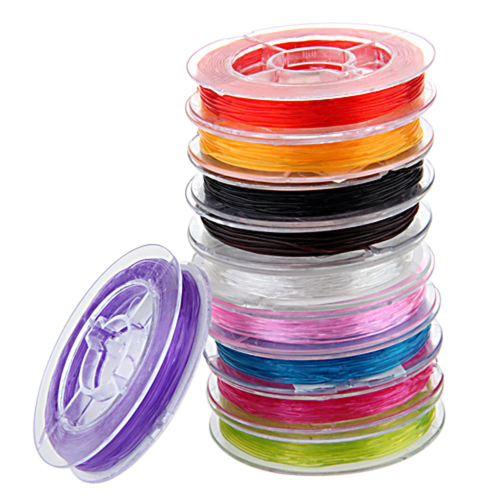 

10 X Multicolor Elastic Cord Strap Thread String 0.6mm HOT