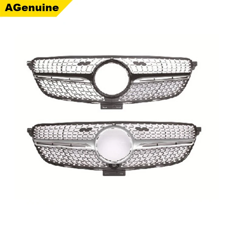 

Chrome Gloss black Diamond facelift Car front bumper radiator mesh grille racing grills for Mercedes-Benz GLE W166 Ecoupe