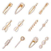 Жемчужные заколки для волос элегантные женские заколки для волос для девочек принцесса Ретро Золотой Серебряный заколка для волос головной убор