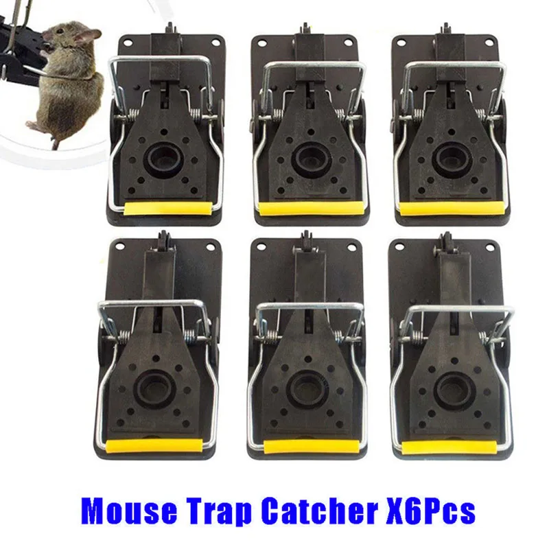 

6Pcs Mouse Catcher Set Plastic Alloy Mice Rat Trap Reusable Rodent Snap Traps LXY9