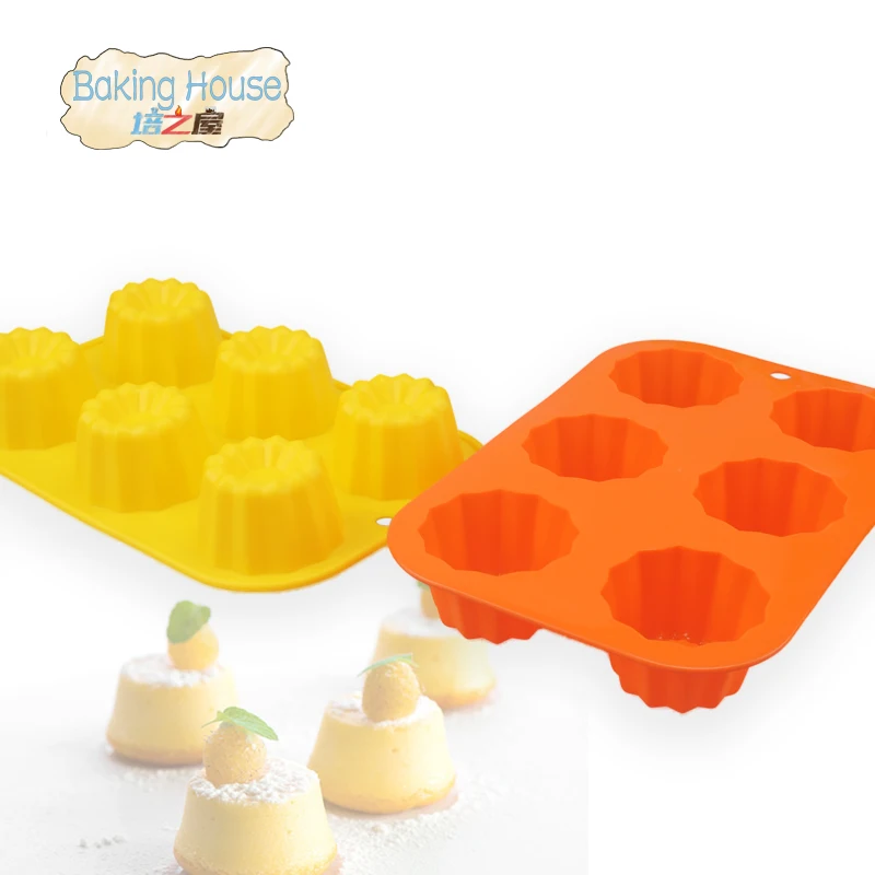 Baking House Round Shaped Silicone Cake Mould Muffin Cups Soap Mold Pudding Jelly Moulds