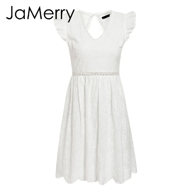Aliexpress.com : Buy JaMerry Vintage sexy white summer lace dress women