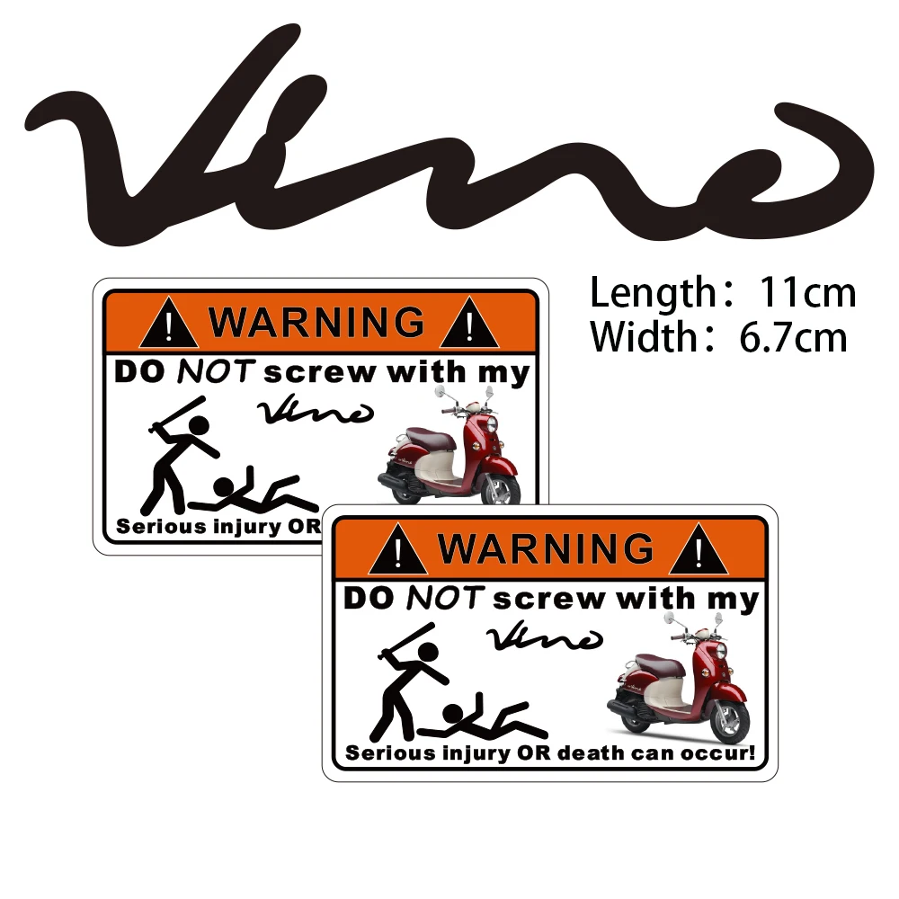 

KODASKIN Motorcycle Cheap 2D Creative Warning Sticker Decal for Yamaha Vino 125 50