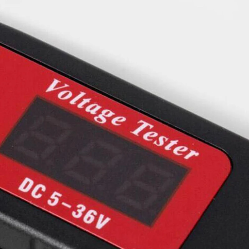 1.65m Spring Line Car Digital LCD Electric Voltage Test Pen Probe Detector Tester With LED Light for Auto Car Testing Tool