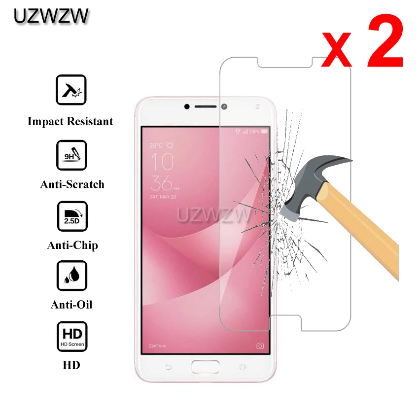 

2pcs For Asus Zenfone 4 Max ZC554KL Premium 2.5D Tempered Glass Screen Protector For Asus Zenfone 4 Max ZC554KL Protective Glass