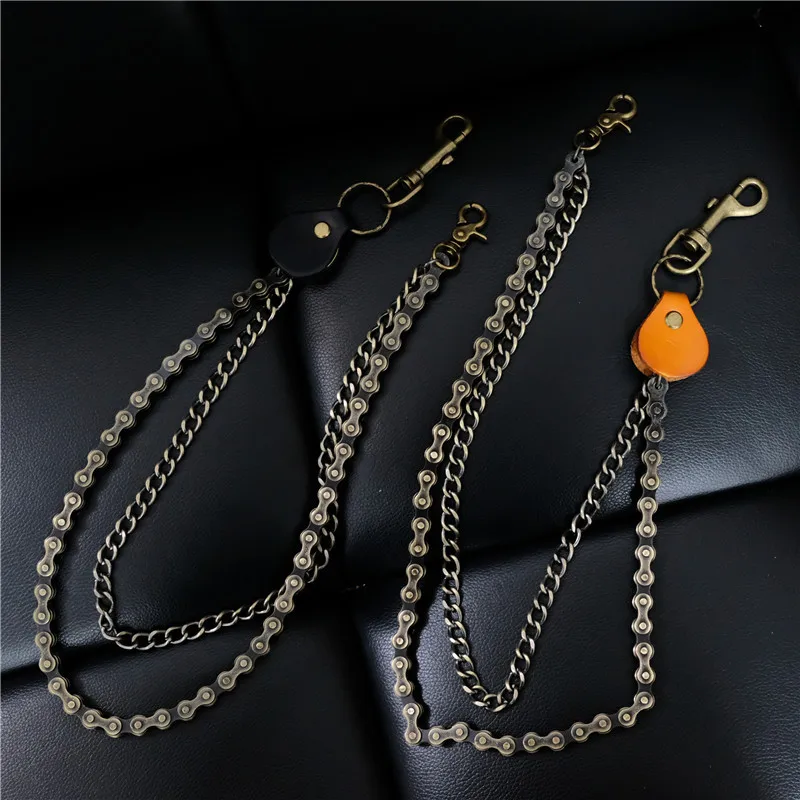 

Fashion Punk Hip-hop Trendy Men woman Belt Waist Chain Multilayer Pants Trousers Jean Wallet Key Men's Waist Key Belt ChainDR68