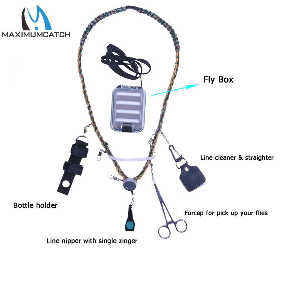 Maximumcatch Fly Fishing Lanyard W/рыболовные щипцы леска очиститель кусачки патч держатель инструменты рыболовные аксессуары комбо