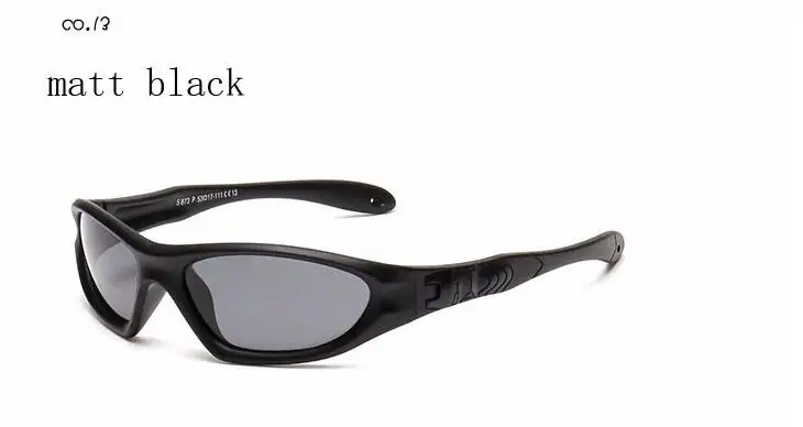 DesolDelos для детей, защита для детей, поляризованные солнцезащитные очки, детские солнцезащитные очки для девочек и мальчиков, уличные очки Polaroid Sunglass Infant - Цвет линз: matt black
