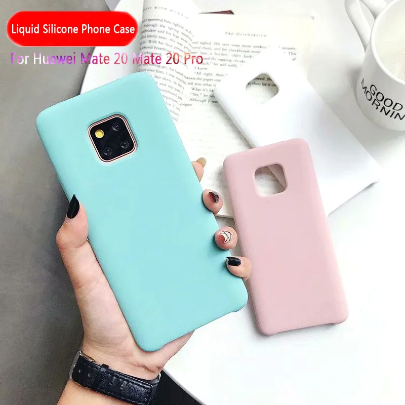 

Official Macaron Original Case For Huawei Mate 20 Pro Matte Liquid Silicone Shockproof TPU Cover For Huawei P30 Pro Lite Nova 4E