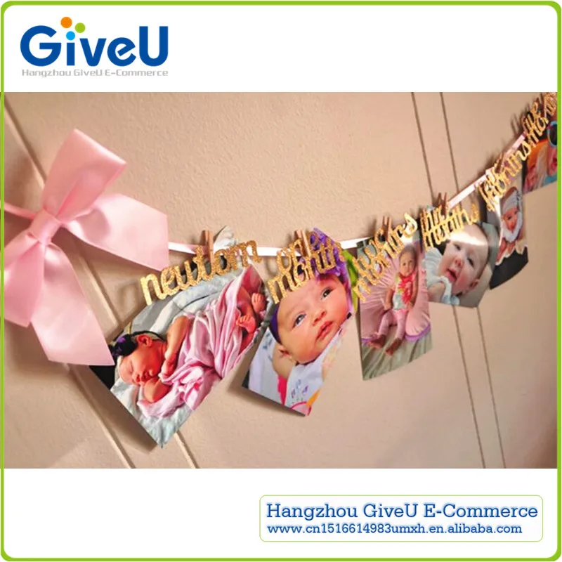 GiveU 1st Baby birthday party фоторамка подвесная Настенная картина для душа DIY