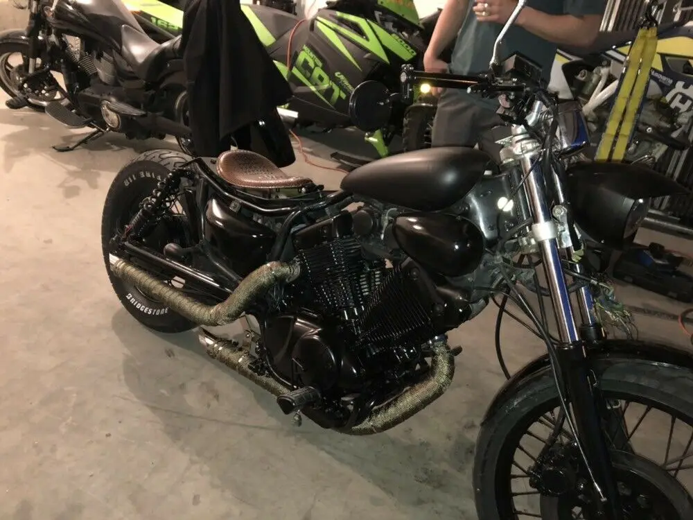 Труба выхлопной системы BIKINGBOY с глушителем для Yamaha XV 535 400 XV535 XV400 Virago 1987 2004 87