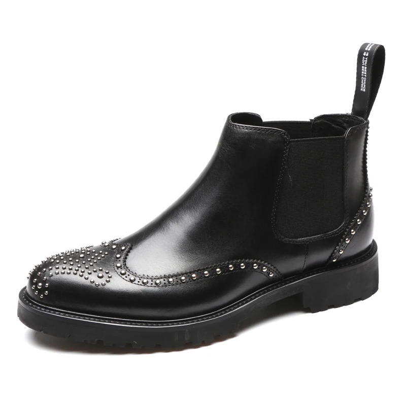 Black Martin Chelsea De Britânica Apontou Botas pure Bee rivet Vento Masculino Maré black Rebites Inverno Black qfRZwq