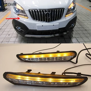 

CSCSNL 1 Set Car LED 12v DRL Daytime Running Lights With Turn Yellow Signal For Buick Opel Mokka Vauxhall 2012 2013 2014 2015