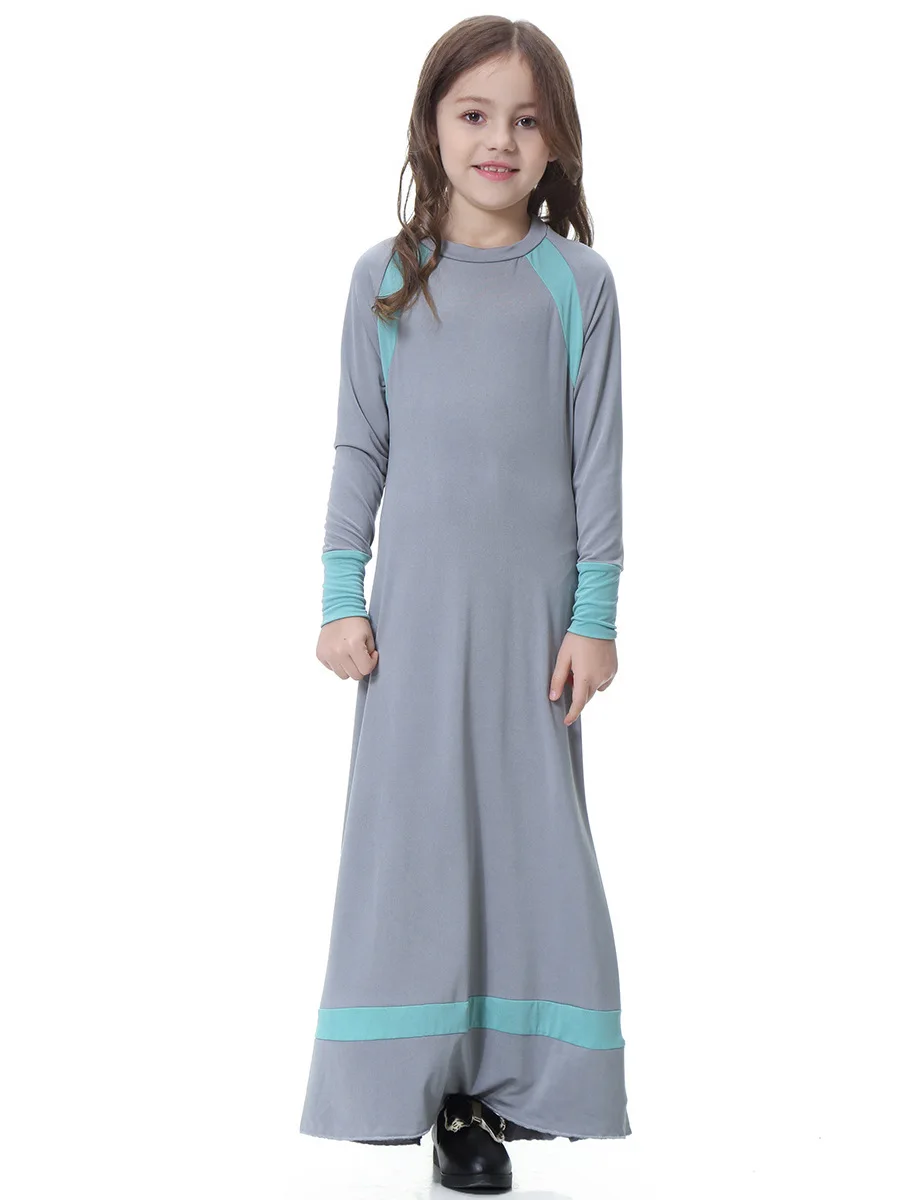 Новое осенне-зимнее плотное теплое платье, мусульманское длинное платье для девочек-подростков 4-14 лет, детская одежда, вязаные платья для девочек