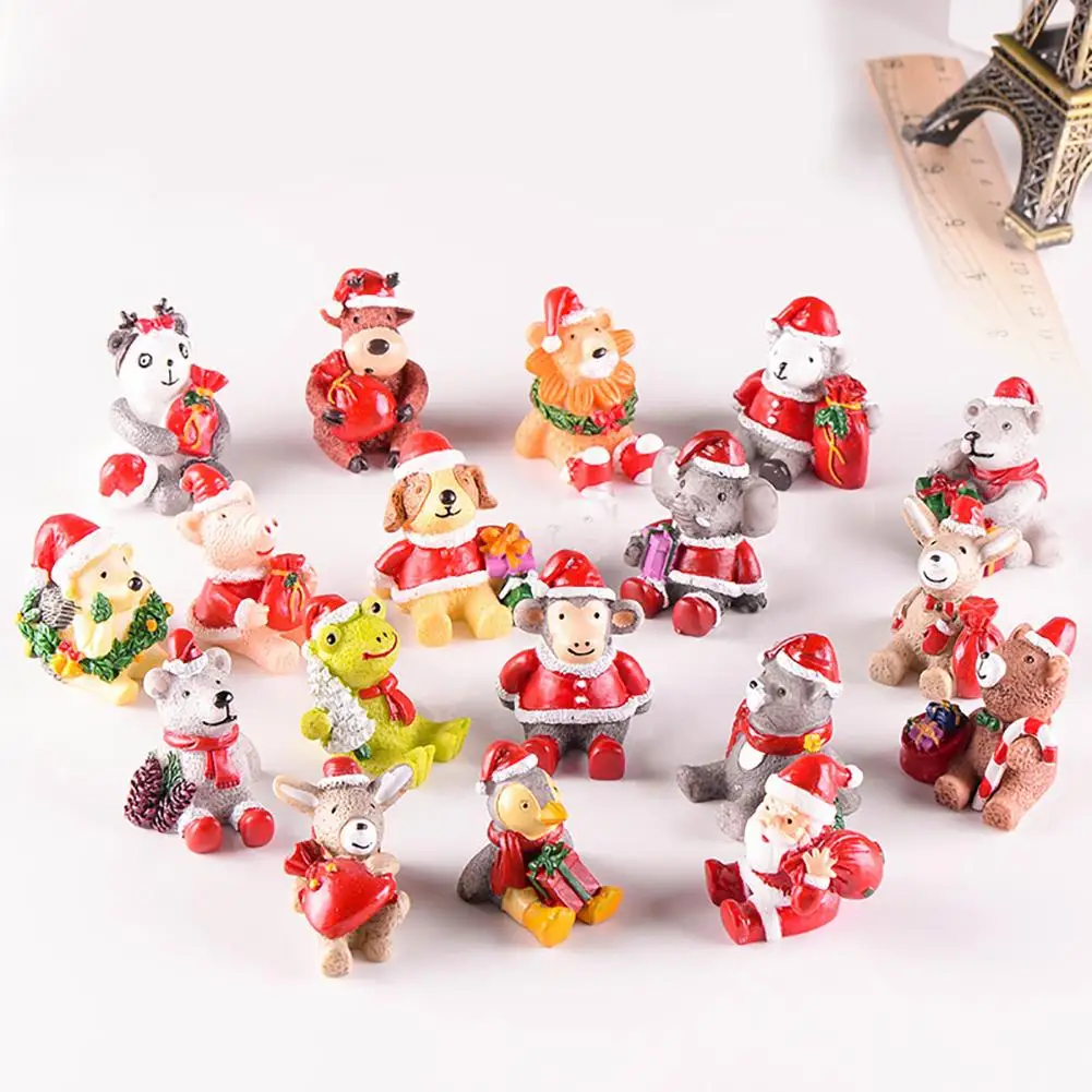 

Hot Cute Cartoon Animal Resin Miniature Bonsai Micro Landscape Mini Christmas Decor