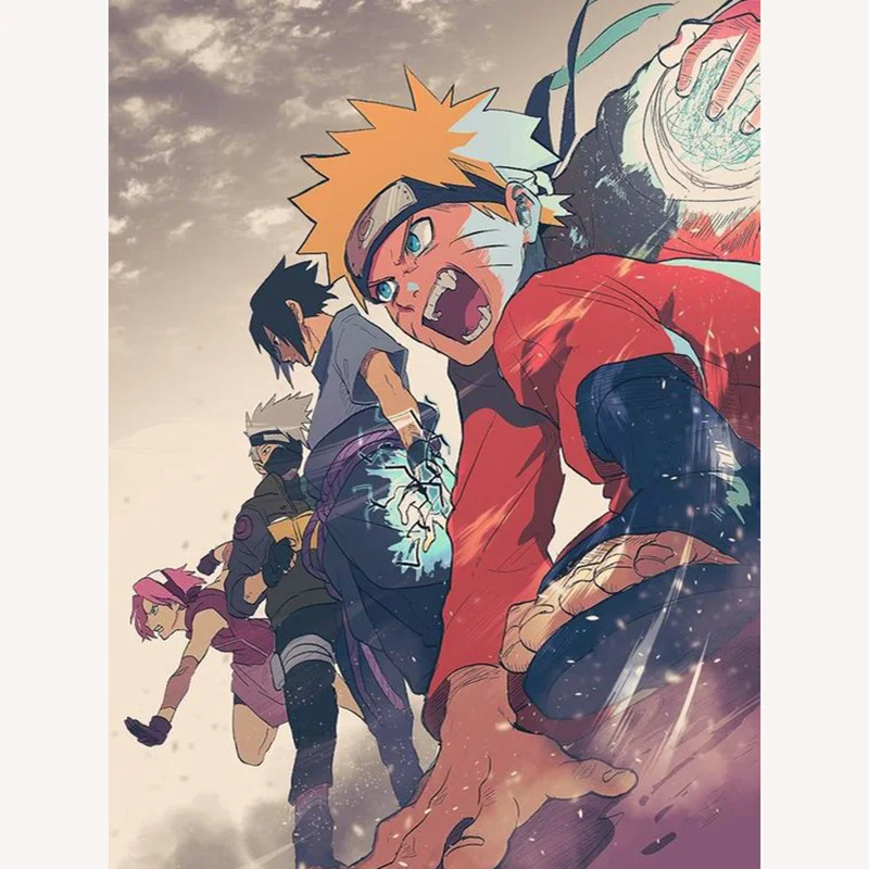 

Wall Art 5d DIY Diamond Art Painting Cross Stitch Naruto Anime Picture Embroidery Mosaic Handmade Home Decoration Sticker Gif