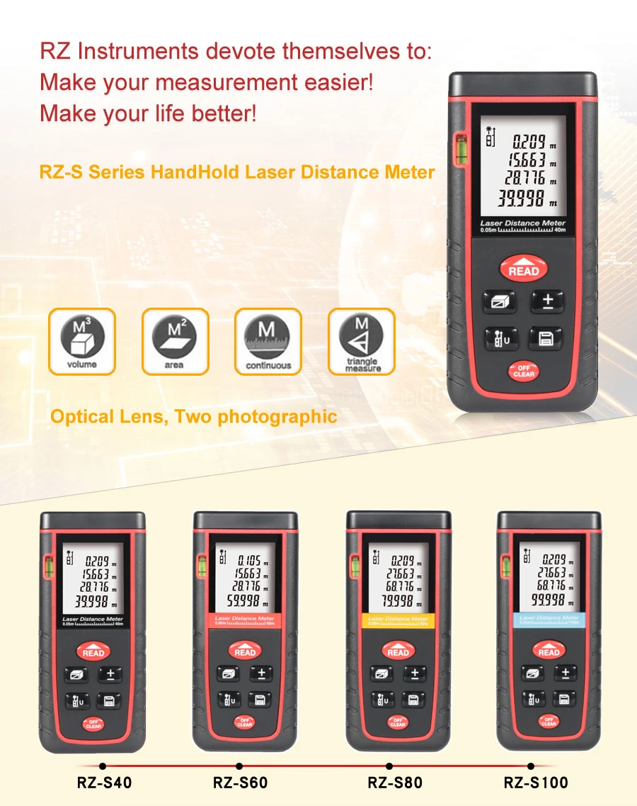 Laser distance meter RZ-S40 60 80 100 (1)