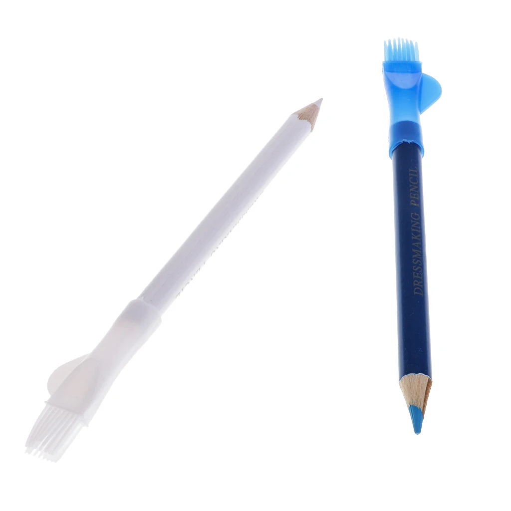  20Pcs Dual Heads Tailors Chalk Pen Pencil with Brush For Sewing Dressmakers DIY Craft Markers Pens