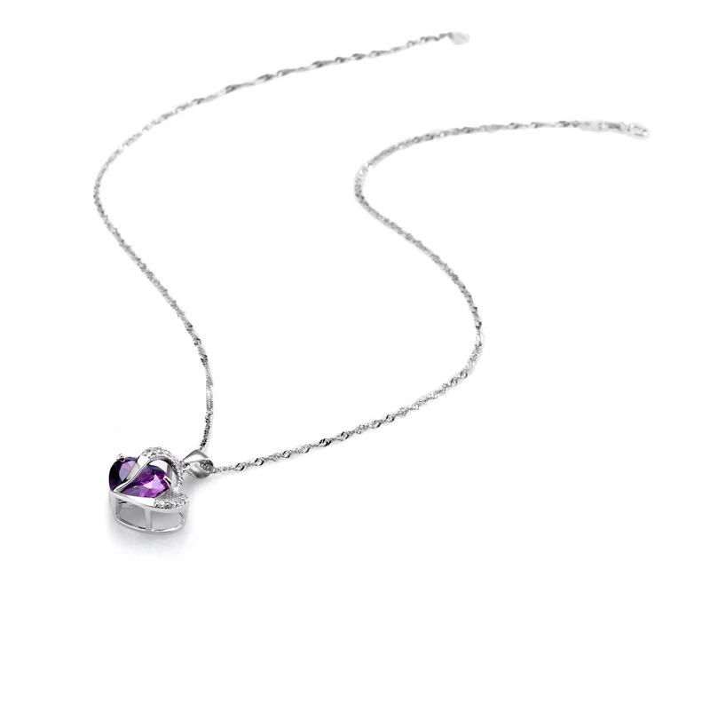 engagement heart crystal pendants necklaces  (3)