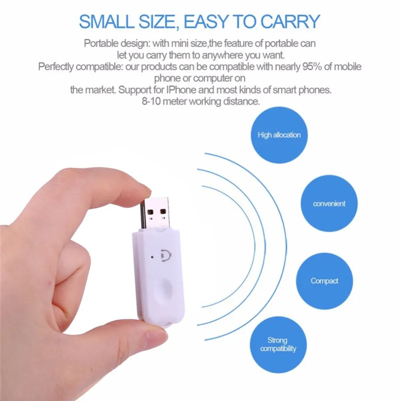 Новое поступление Универсальный USB беспроводной Bluetooth ключ AUX EDR музыкальный